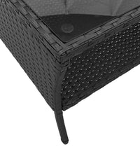 6-tlg. Garten-Sofagarnitur mit Kissen Schwarz Poly Rattan