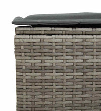 6-tlg. Garten-Sofagarnitur mit Kissen Grau Poly Rattan