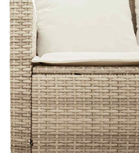 6-tlg. Garten-Sofagarnitur mit Kissen Beige Poly Rattan