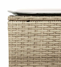 6-tlg. Garten-Sofagarnitur mit Kissen Beige Poly Rattan