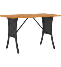 6-tlg. Garten-Sofagarnitur mit Kissen Schwarz Poly Rattan