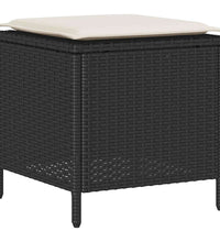 6-tlg. Garten-Sofagarnitur mit Kissen Schwarz Poly Rattan