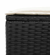 6-tlg. Garten-Sofagarnitur mit Kissen Schwarz Poly Rattan