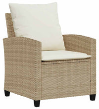 6-tlg. Garten-Sofagarnitur mit Kissen Beige Poly Rattan