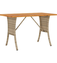 6-tlg. Garten-Sofagarnitur mit Kissen Beige Poly Rattan