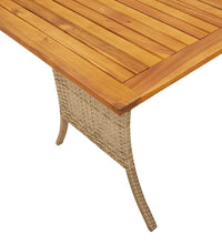 6-tlg. Garten-Sofagarnitur mit Kissen Beige Poly Rattan