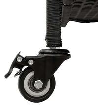 Gartentruhe mit Rollen Schwarz 110x55x73 cm Poly Rattan