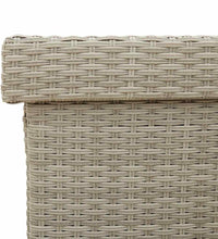 Gartentruhe mit Rollen Hellgrau 110x55x73 cm Poly Rattan