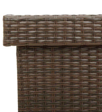 Gartentruhe mit Rollen Braun 160x55x75 cm Poly Rattan