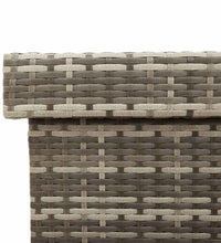 Gartentruhe mit Rollen Grau 160x55x75 cm Poly Rattan