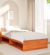 Tagesbett mit Matratze Wachsbraun 90x190 cm Massivholz Kiefer