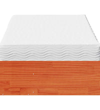 Tagesbett mit Matratze Wachsbraun 90x190 cm Massivholz Kiefer