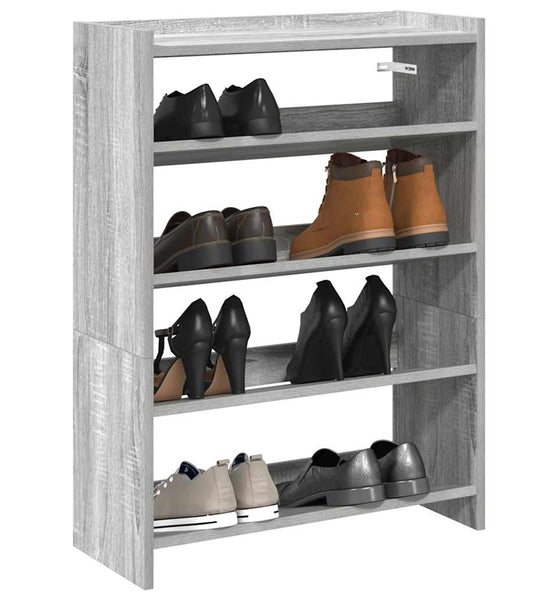 Schuhregal Grau Sonoma 80x25x61,5 cm Holzwerkstoff