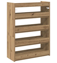 Schuhregal Artisan-Eiche 60x25x81 cm Holzwerkstoff