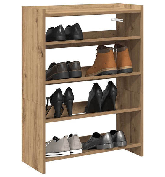 Schuhregal Artisan-Eiche 60x25x81 cm Holzwerkstoff
