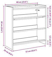 Schuhregal Weiß 60x25x62 cm Holzwerkstoff