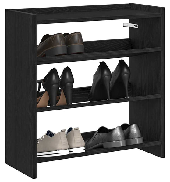 Schuhregal Schwarz 60x25x62 cm Holzwerkstoff