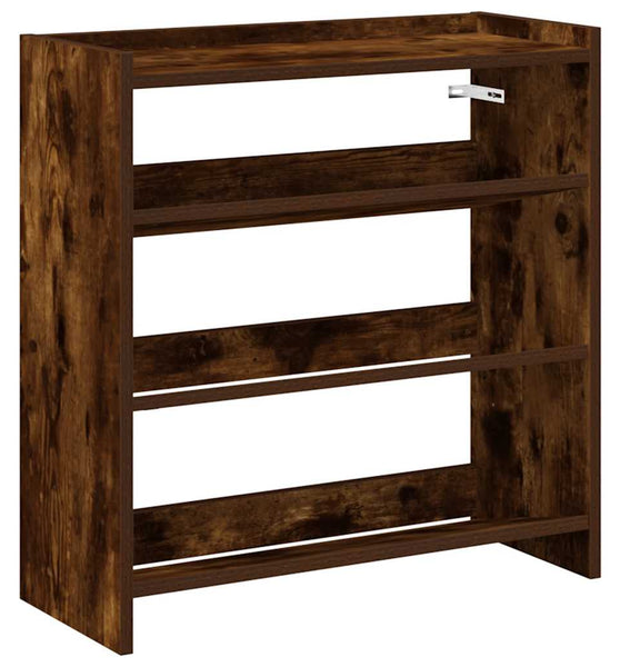 Schuhregal Räuchereiche 60x25x62 cm Holzwerkstoff