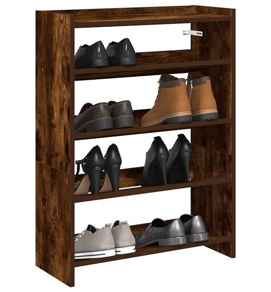 Schuhregal Räuchereiche 60x25x62 cm Holzwerkstoff