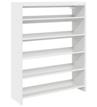 Schuhregal Weiß 80x25x100 cm Holzwerkstoff