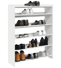 Schuhregal Weiß 80x25x100 cm Holzwerkstoff