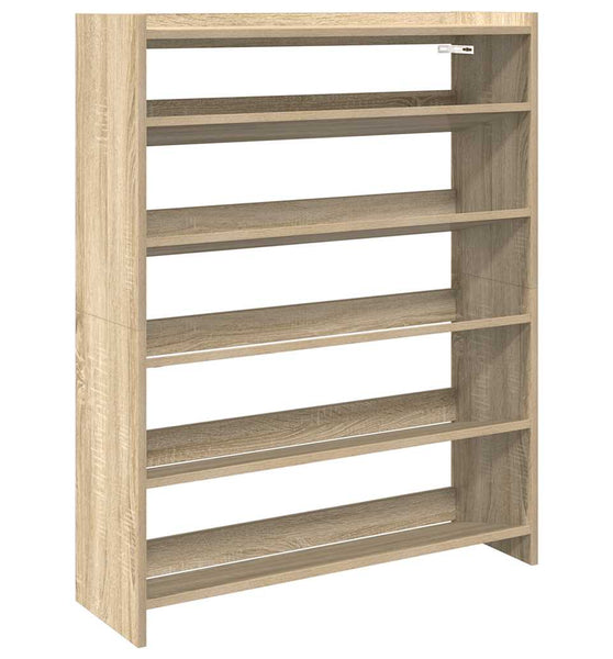 Schuhregal Sonoma-Eiche 80x25x100 cm Holzwerkstoff
