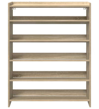 Schuhregal Sonoma-Eiche 80x25x100 cm Holzwerkstoff