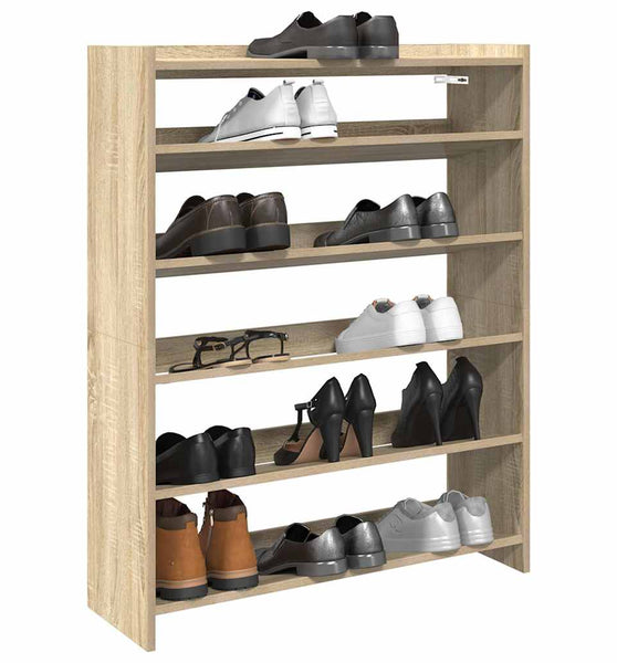 Schuhregal Sonoma-Eiche 80x25x100 cm Holzwerkstoff