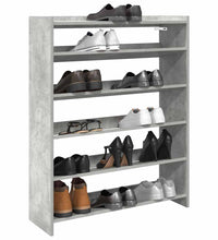 Schuhregal Betongrau 80x25x100 cm Holzwerkstoff