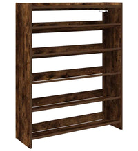 Schuhregal Räuchereiche 80x25x100 cm Holzwerkstoff