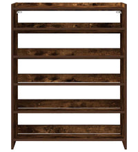 Schuhregal Räuchereiche 80x25x100 cm Holzwerkstoff