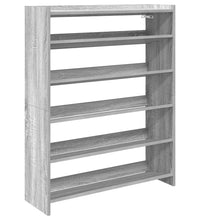 Schuhregal Grau Sonoma 80x25x100 cm Holzwerkstoff