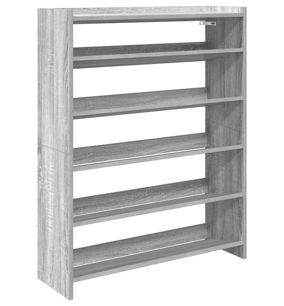 Schuhregal Grau Sonoma 80x25x100 cm Holzwerkstoff
