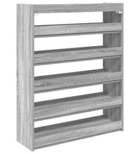 Schuhregal Grau Sonoma 80x25x100 cm Holzwerkstoff