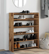 Schuhregal Altholz-Optik 80x25x100 cm Holzwerkstoff