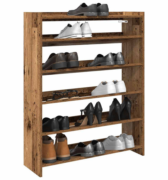 Schuhregal Altholz-Optik 80x25x100 cm Holzwerkstoff