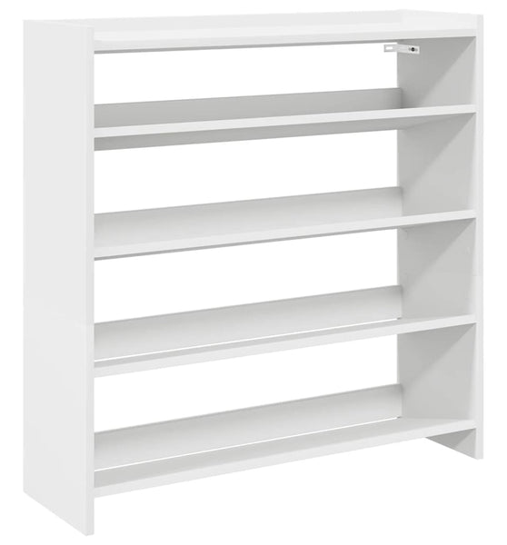 Schuhregal Weiß 80x25x81 cm Holzwerkstoff