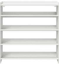 Schuhregal Weiß 80x25x81 cm Holzwerkstoff
