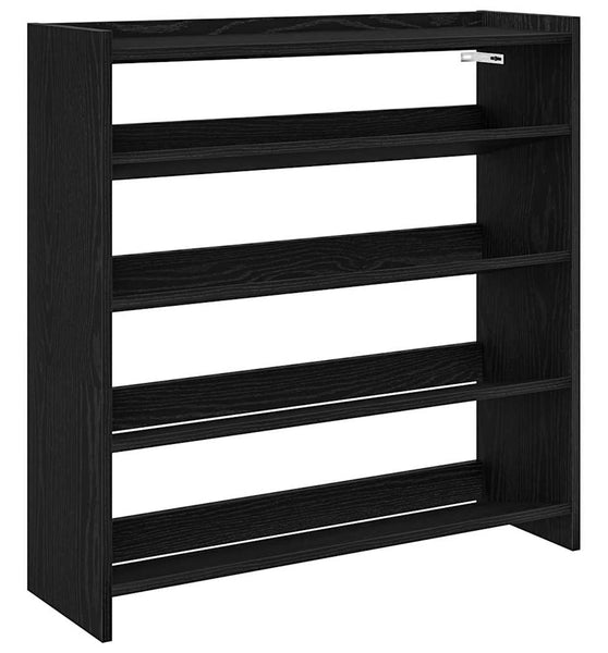 Schuhregal Schwarz 80x25x81 cm Holzwerkstoff