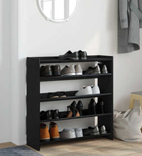 Schuhregal Schwarz 80x25x81 cm Holzwerkstoff