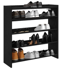 Schuhregal Schwarz 80x25x81 cm Holzwerkstoff