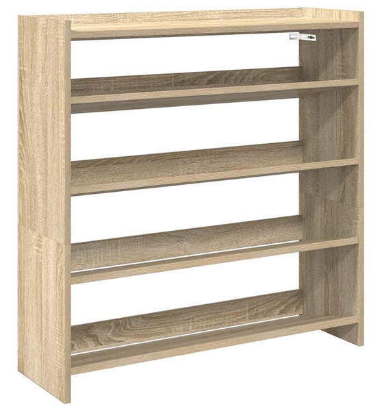 Schuhregal Sonoma-Eiche 80x25x81 cm Holzwerkstoff