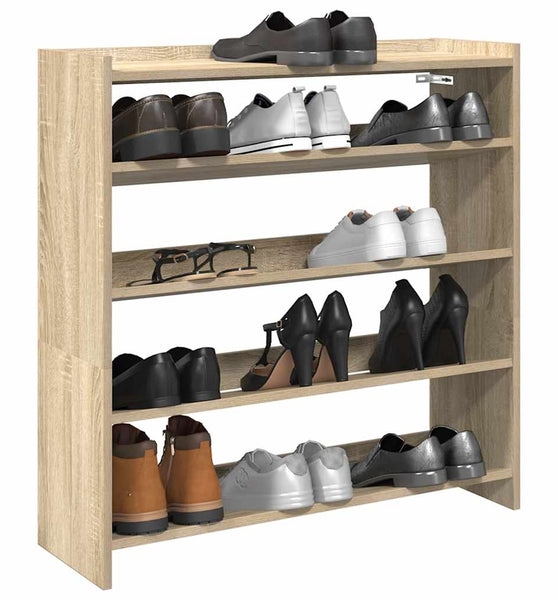 Schuhregal Sonoma-Eiche 80x25x81 cm Holzwerkstoff