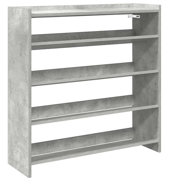 Schuhregal Betongrau 80x25x81 cm Holzwerkstoff