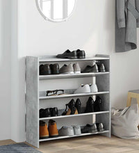 Schuhregal Betongrau 80x25x81 cm Holzwerkstoff