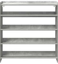 Schuhregal Betongrau 80x25x81 cm Holzwerkstoff