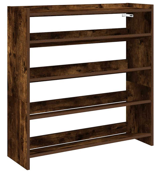Schuhregal Räuchereiche 80x25x81 cm Holzwerkstoff