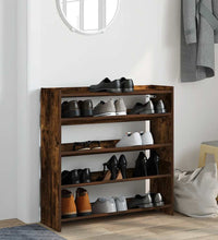 Schuhregal Räuchereiche 80x25x81 cm Holzwerkstoff