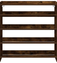 Schuhregal Räuchereiche 80x25x81 cm Holzwerkstoff