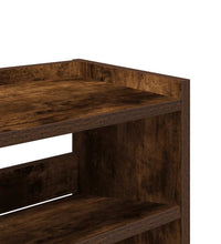 Schuhregal Räuchereiche 80x25x81 cm Holzwerkstoff